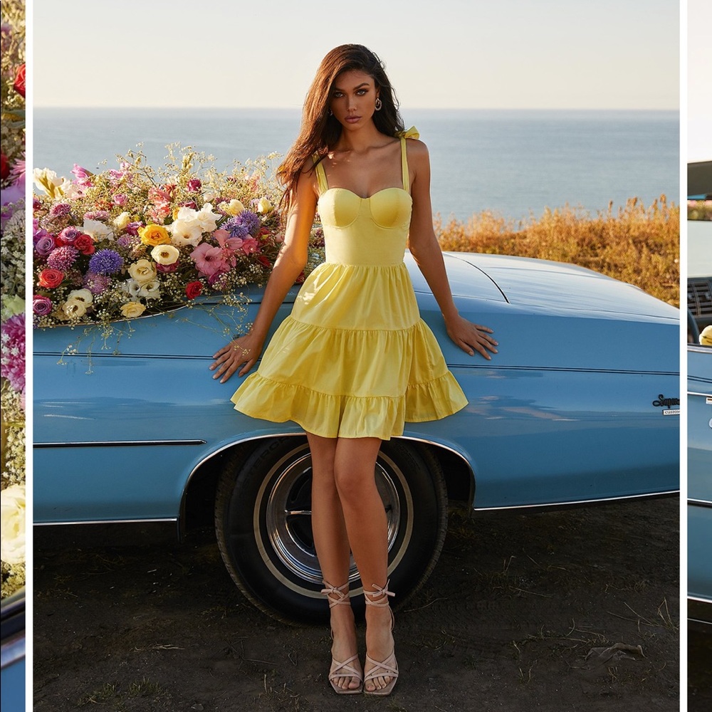 NWOT Alamour yellow Nalani dress